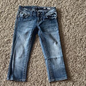 Miss Me Stylish Blue Denim Capris